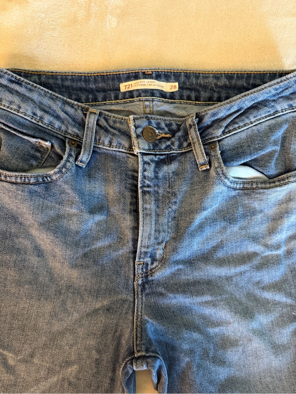 Levi's 721 High-Rise Skinny Jeans in Light Blue